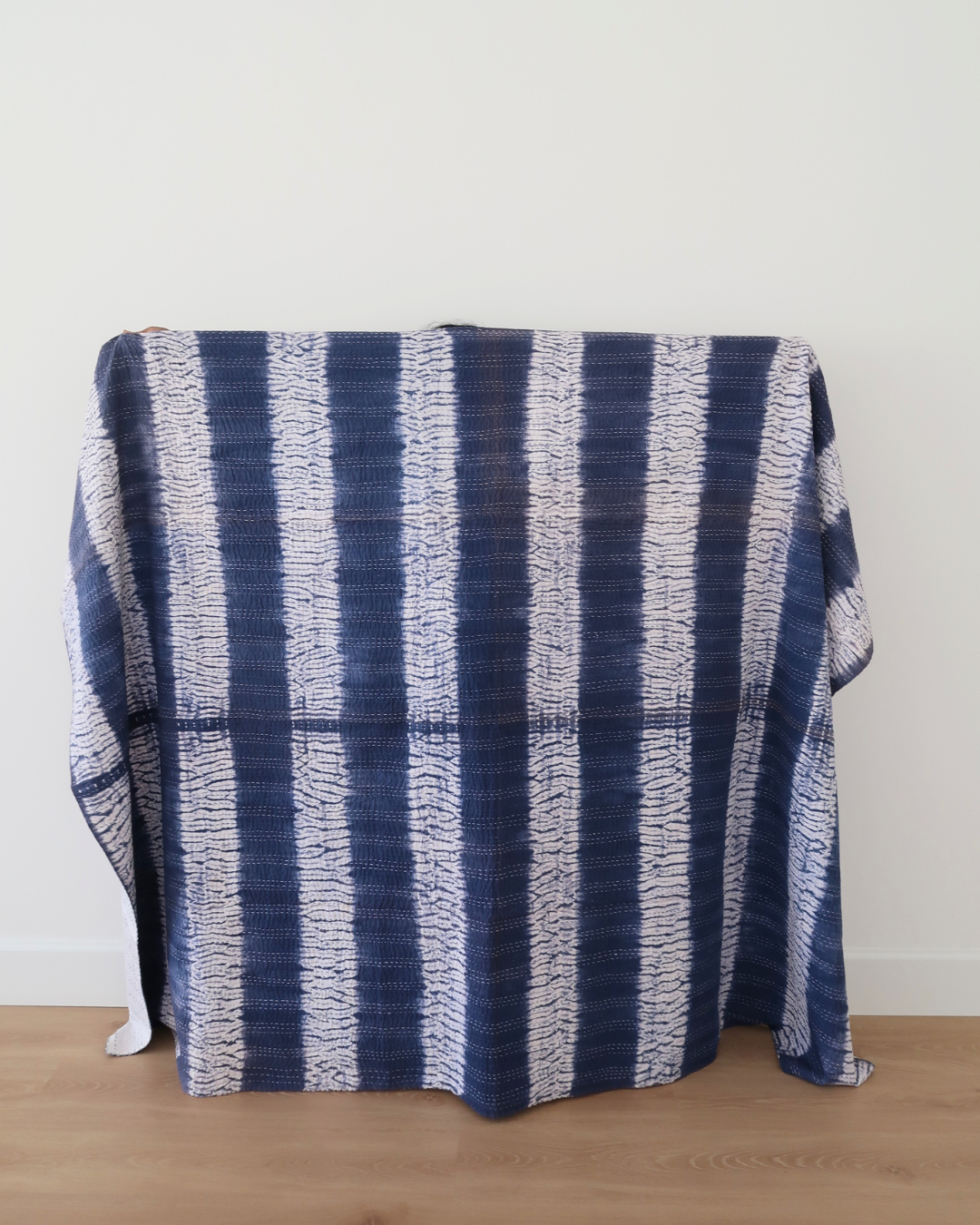 Indigo Shibori Handblock Printed Throw