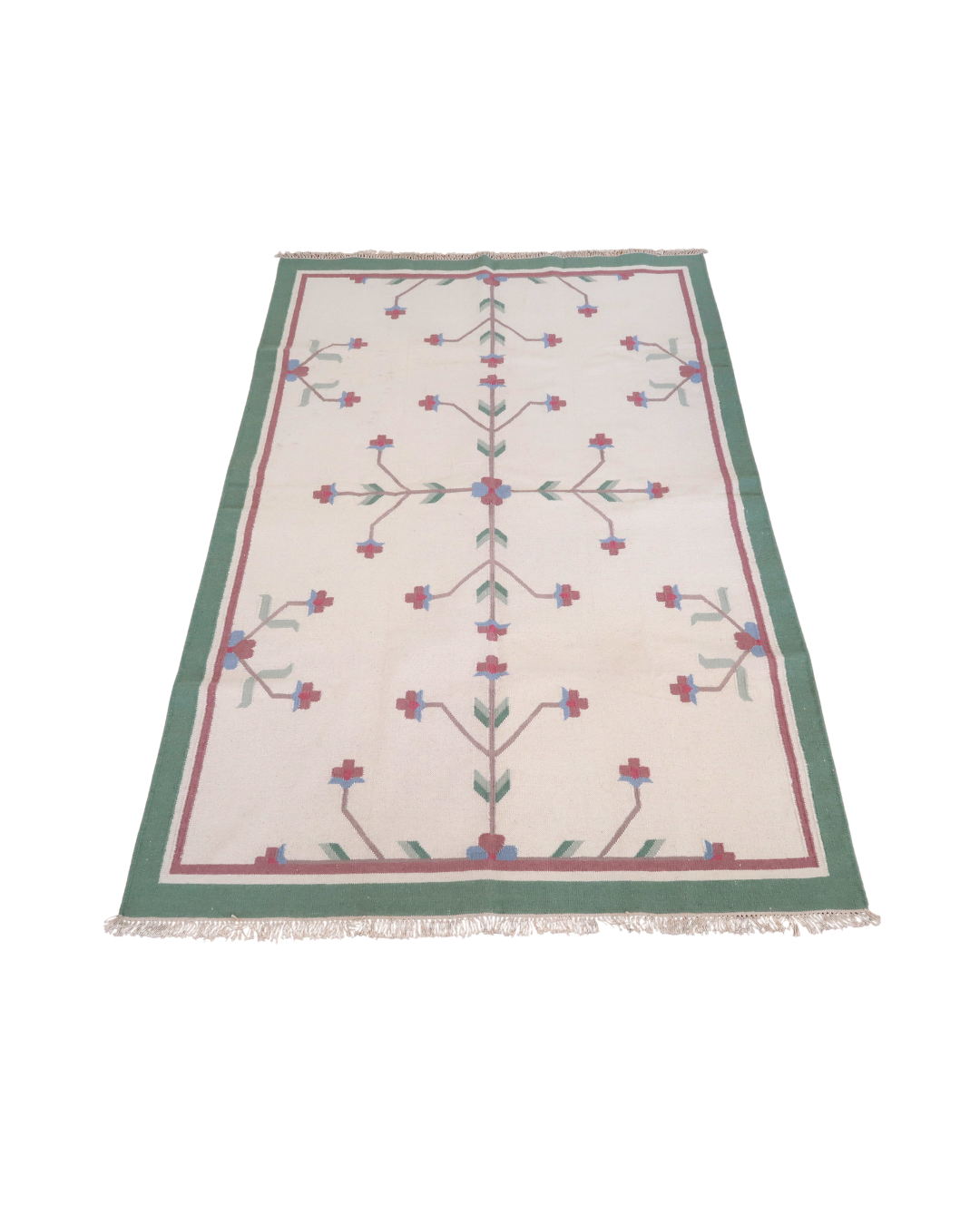 Green Flower Rug (Vintage)