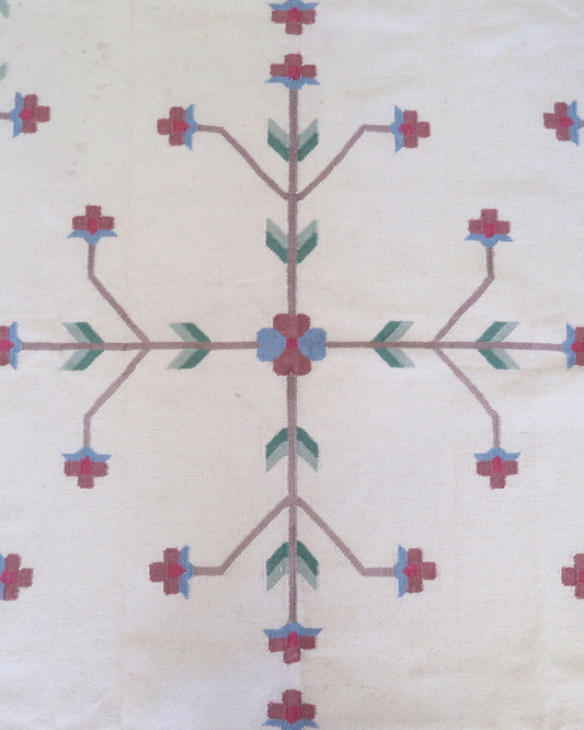 Green Flower Rug (Vintage)